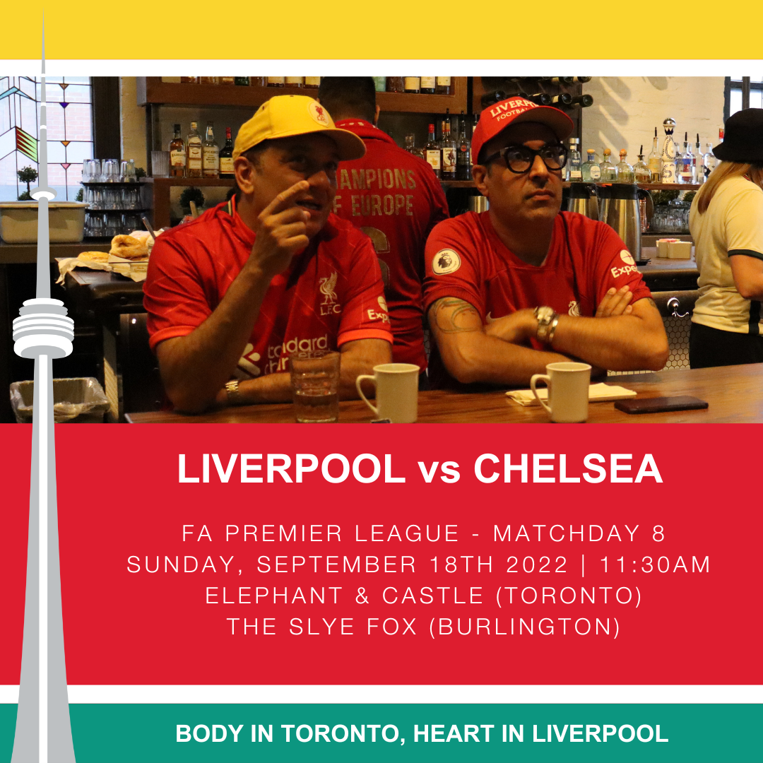 Watch Liverpool FC v Chelsea FC in Toronto Pub